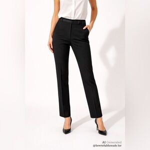 NISSA Women’s Black Tailored Slim Leg Dress Pants – CA 8 / US 10